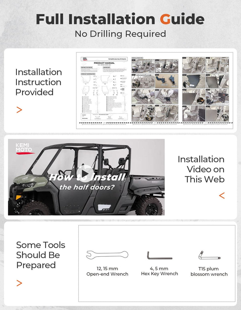 Load image into Gallery viewer, UTV Aluminum Half Doors for Can-Am Defender MAX
