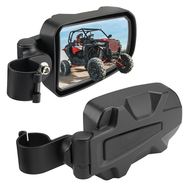 Load image into Gallery viewer, Folding Adjustable Surface Side Mirrors for RZR / Pioneer w/ 1.75" Roll Cage (1 pair)
