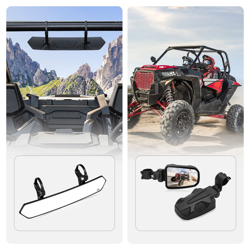 Load image into Gallery viewer, UTV 1.65"-2" Rear View Mirror &amp; 1.75" Round Tube Convex Side Mirror
