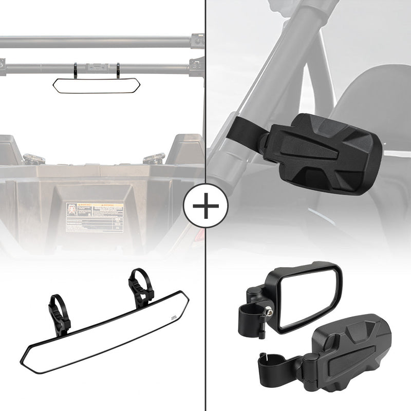 Load image into Gallery viewer, UTV 1.65"-2" Rear View Mirror &amp; 1.75" Round Tube Convex Side Mirror
