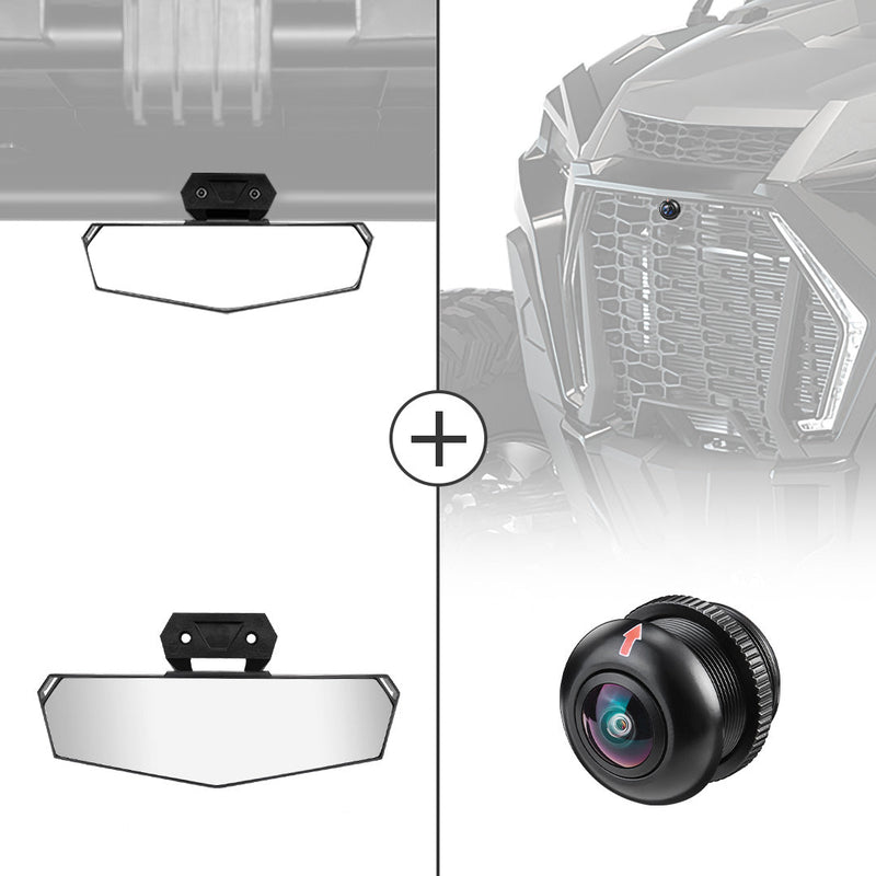 Load image into Gallery viewer, Center Rear View Mirror &amp; Front Camera Kit For Polaris RZR PRO / Turbo
