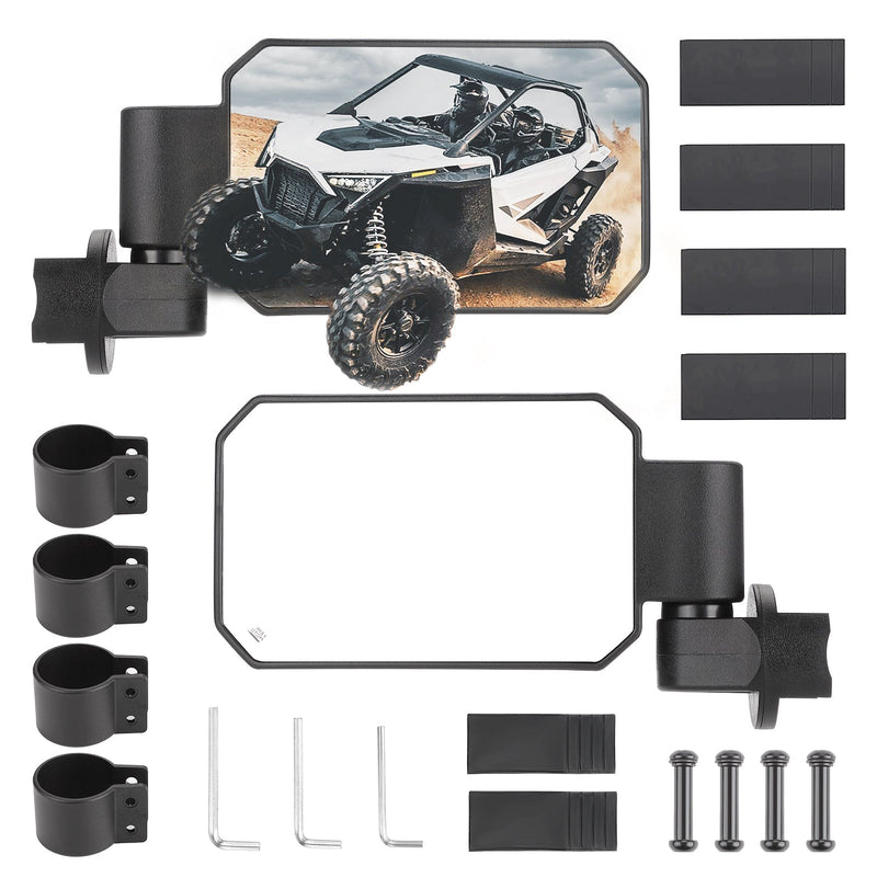 Load image into Gallery viewer, Rear View Mirror and Side Mirrors with 1.6" to 2" Roll Bar Cage
