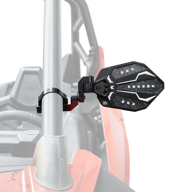Load image into Gallery viewer, Aluminium RGB UTV Side Mirrors for Can Am Maverick X3/ RZR w/ 1.6"-2" Roll Bar (1 pair)
