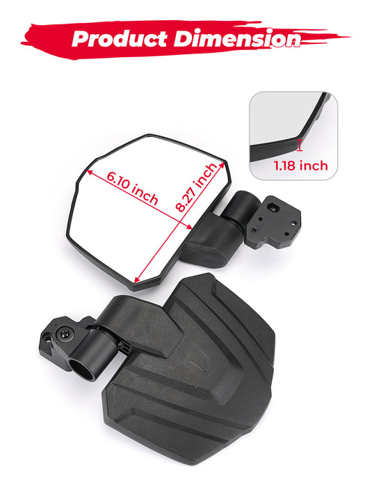 One Pair Side Mirrors for Can Am Defender HD5|8|10