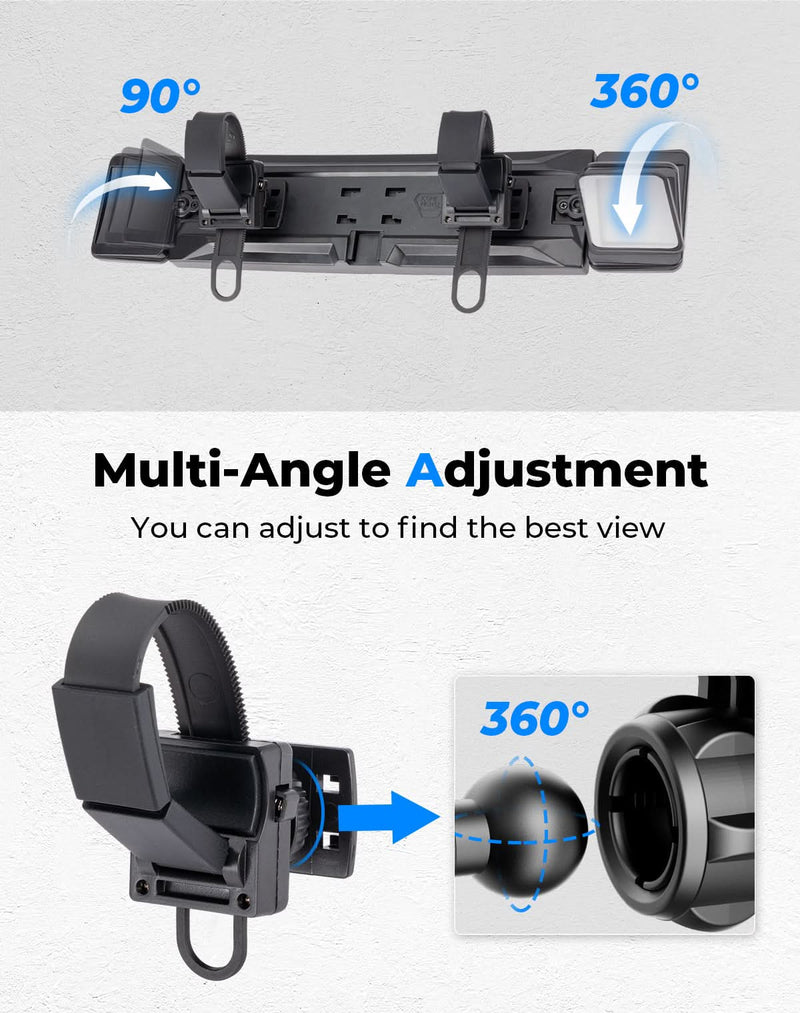 Load image into Gallery viewer, UTV Rear View Mirror 2 Convex Mirror with 1.5"-2" Sturdy Clamp
