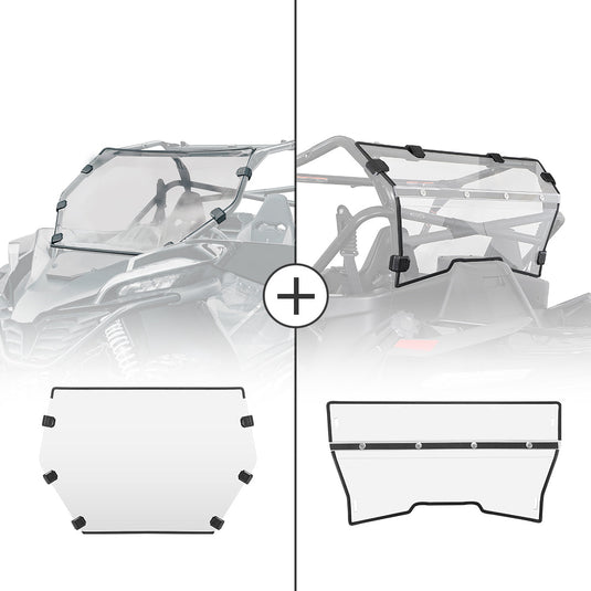Front Full & Rear Windshield Scratch Resistant for CFMOTO ZForce 950