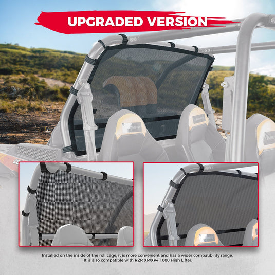 Soft Rear Window Net for Polaris RZR XP/ XP 4 1000