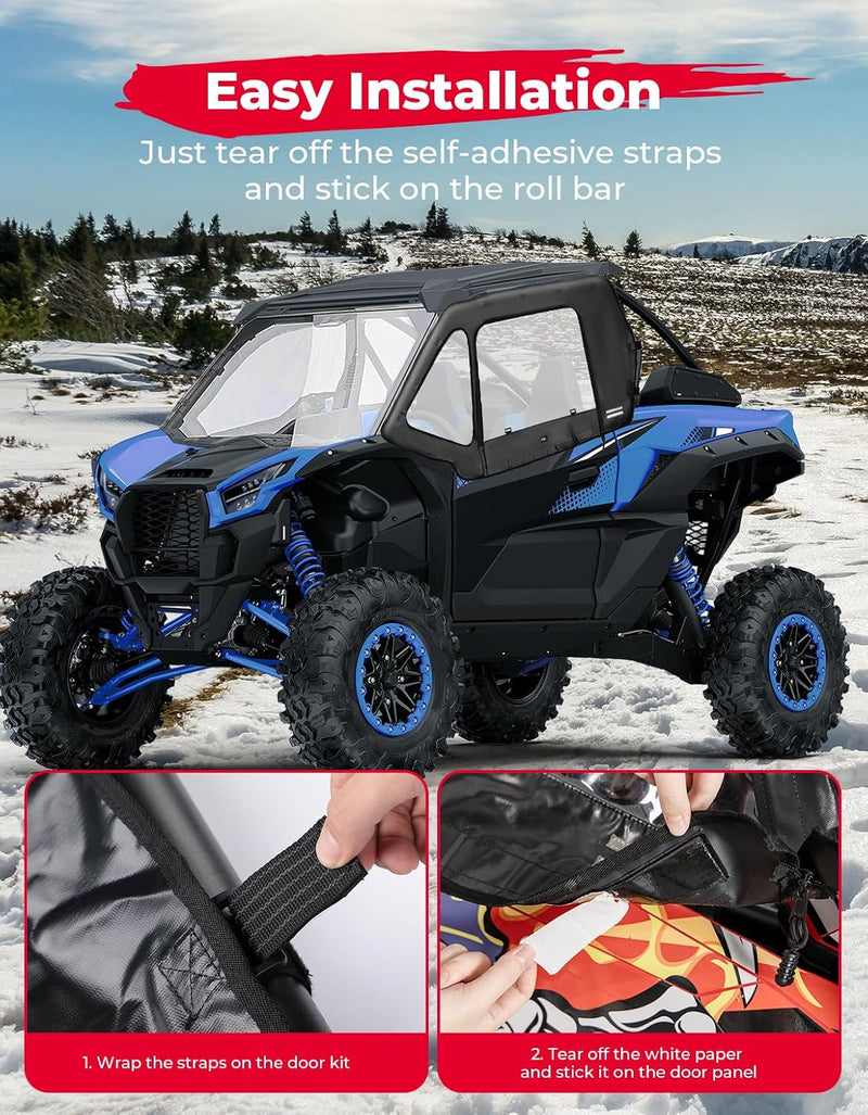 Load image into Gallery viewer, Soft Cab Enclosures Upper Doors for Kawasaki Teryx KRX 1000
