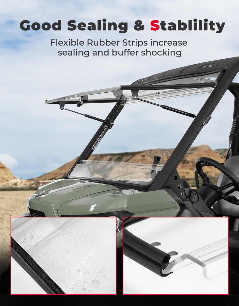 Load image into Gallery viewer, 2-in-1 Flip Windshield 1/5" Thick Polycarbonate for Can-Am Defender HD5/8/10
