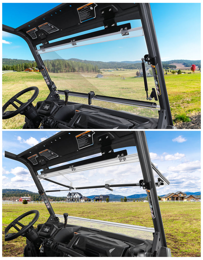 Load image into Gallery viewer, 2-in-1 Flip Windshield 1/5" Thick Polycarbonate for Can-Am Defender HD5/8/10

