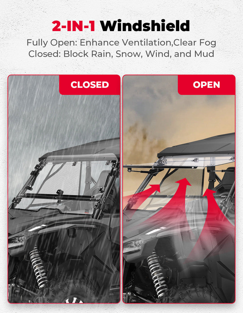 Load image into Gallery viewer, Flip 2-in-1 Windshield for Talon 1000X/1000R/1000X-4
