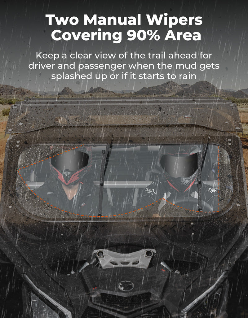 Load image into Gallery viewer, Glass Windshield with Sliding Vents for Can-Am Maverick X3 / X3 MAX
