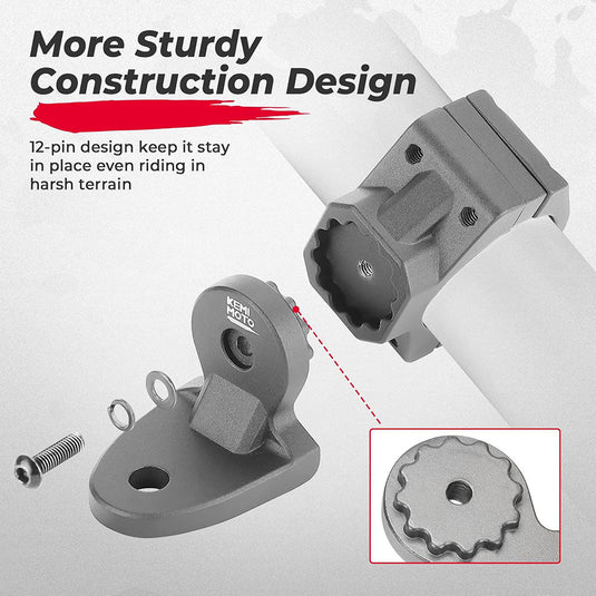 1 PCS UTV Whip Mount Flag Light Mount for 1.75-2 inch Roll Bar