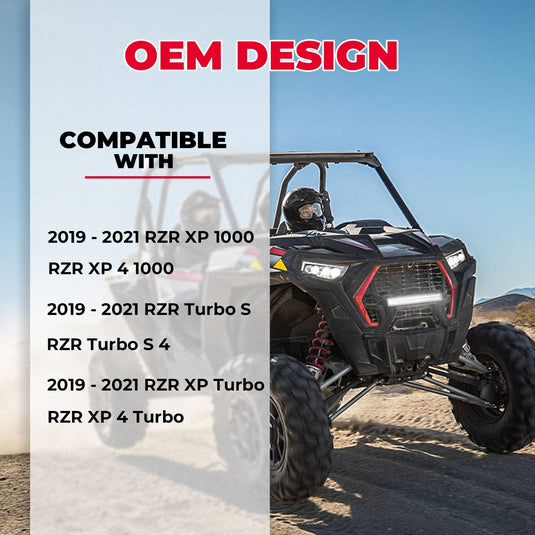 Front Lower Mesh Grill Radiator Guards for Polaris RZR XP 1000/ Turbo