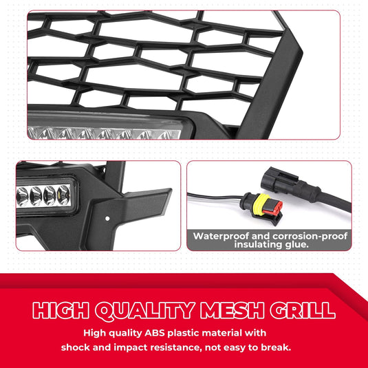 Front Lower Mesh Grill Radiator Guards for Polaris RZR XP 1000/ Turbo