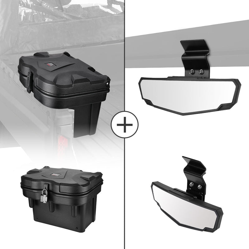 Load image into Gallery viewer, Cargo Storage Device Tool Box &amp; Rear View Mirror for Polaris Ranger General
