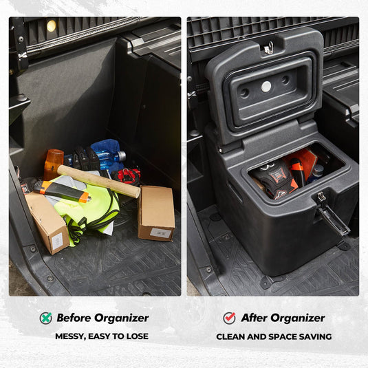 Under Seat Storage Box & Tail Light for Polaris Ranger