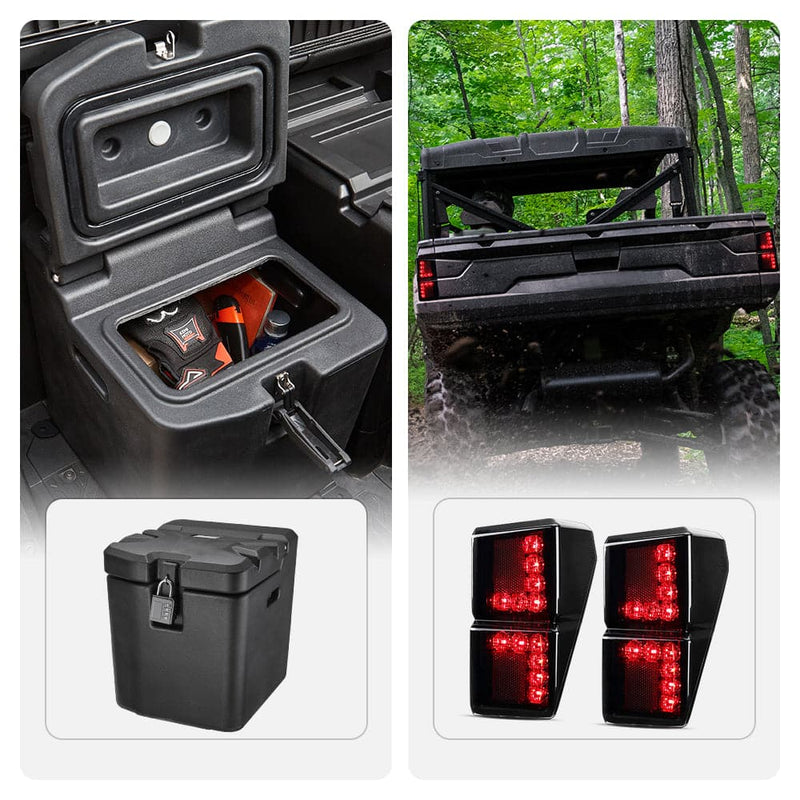 Load image into Gallery viewer, Under Seat Storage Box &amp; Tail Light for Polaris Ranger

