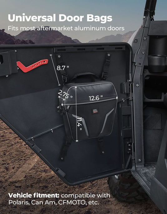 Universal Door Storage Bags for Polaris RZR, Ranger, Can-Am, CFMOTO