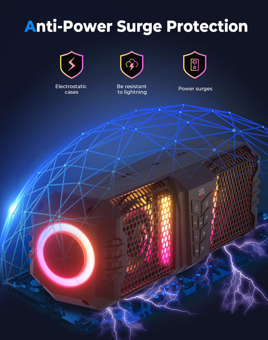 KEMIMOTO Midnight 40 16'' RGB Bluetooth Sound Bar for UTV Golf Cart Marine Boat