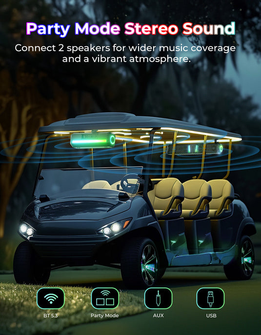 KEMIMOTO Midnight 80 32-inch 6-Speaker RGB UTV Sound Bar