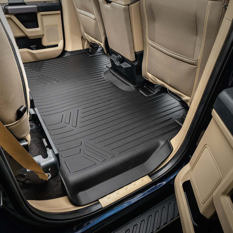 Load image into Gallery viewer, SmartCoverage™ Custom Fit Floor Liners For 2015-2025 Ford F-150 SuperCrew Cab with 1st Row Bench Seat (No OTH and no 2nd Row Underseat Storage)
