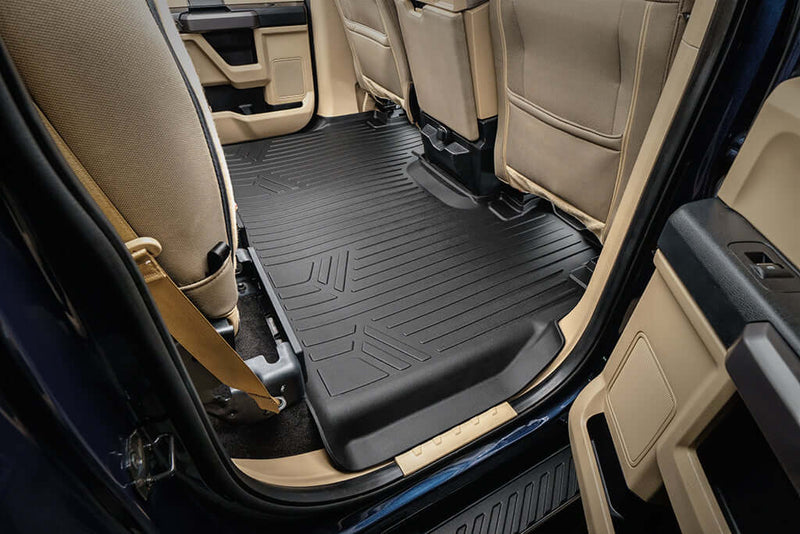 Load image into Gallery viewer, SmartCoverage™ Custom Fit Floor Liners For 2015-2025 Ford F-150 SuperCrew Cab With 1st Row Bench Seat No 2nd Row Underseat Storage
