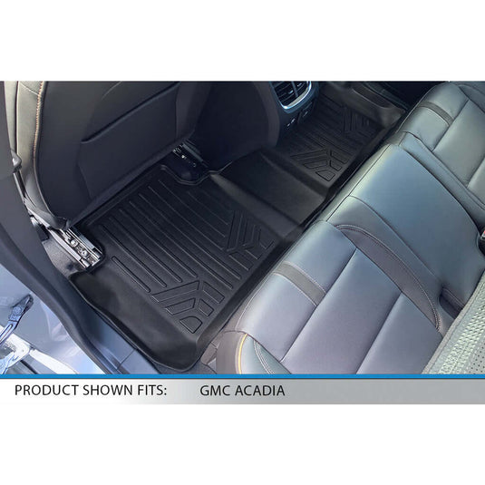 SMARTLINER Custom Fit Floor Liners For 2020-2025 Cadillac XT6 with 2nd Row Bench Seat