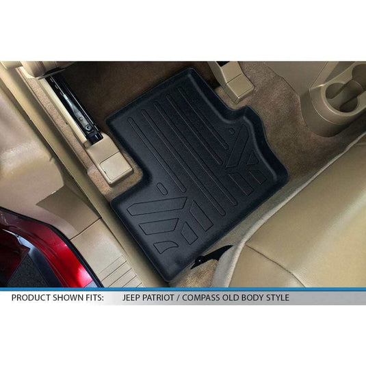 SMARTLINER Custom Fit Floor Liners For 2007-2012 Dodge Caliber / 2007-2017 Jeep Patriot / Compass Old Body Style