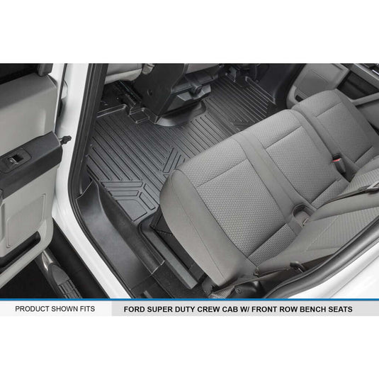 SMARTLINER Custom Fit Floor Liners For 2017-2025 Ford F-250/F-350 Super Duty Crew Cab with 1st Row Bench Seat
