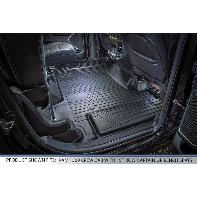 Load image into Gallery viewer, SmartCoverage™ Custom Fit Floor Liners For 2019 - 2024 Ram 1500 Crew Cab Vinyl Floor with 1st Row Bench Seat
