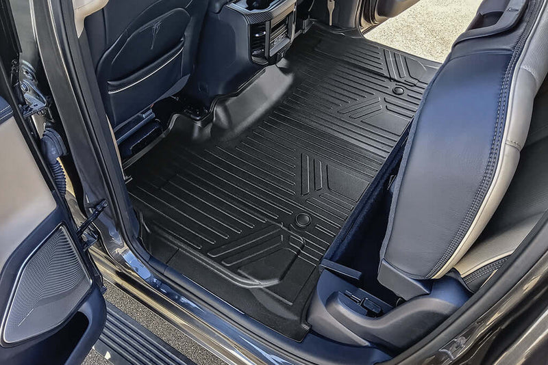 Load image into Gallery viewer, SmartCoverage™ Custom Fit Floor Liners For 2019-2024 Ram 1500 Quad Cab with Front Row Bench Seat Only (No Optional Underseat Storage)
