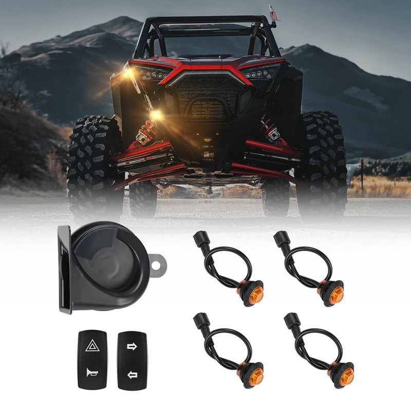 Load image into Gallery viewer, Universal Plug &amp; Play Turn Signal Kit With Rocker Switch &amp; 110D Horn

