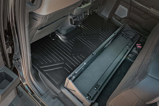 SmartCoverage™ Custom Fit Floor Liners For 2015-2025 Ford F-150 with 1st Row Bucket Seats & OEM 2nd Row Under Seat Storage
