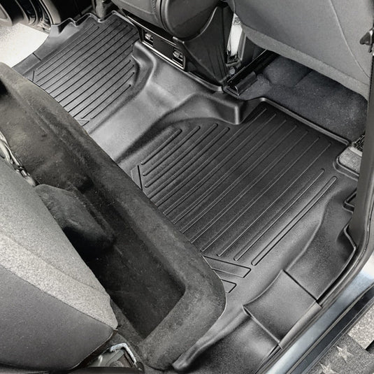 SMARTLINER Custom Fit Floor Liners For 2019-2025 GMC Sierra 1500 Double Cab with Carpet Flooring and 1st Row Bench Seat and OTH Coverage (with 2nd Row Under Seat Storage)