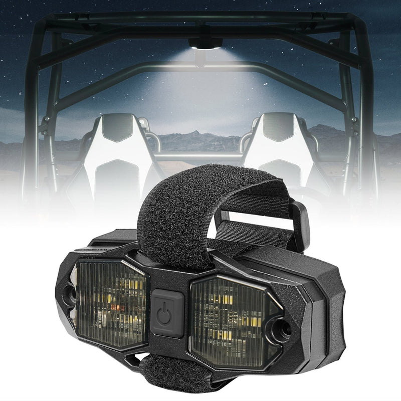 Load image into Gallery viewer, UTV Aluminum Waterproof Dome Light 600mAh Rechargeable for 1.5"-2" Roll Bar

