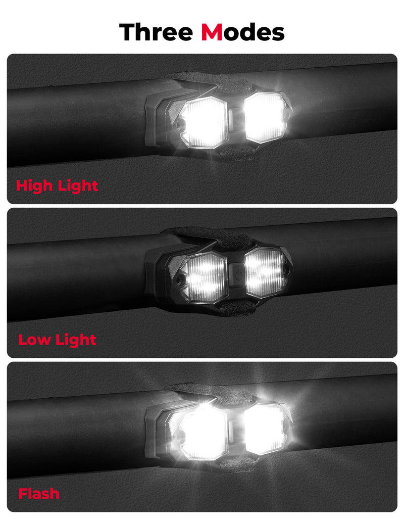 Load image into Gallery viewer, UTV Aluminum Waterproof Dome Light 600mAh Rechargeable for 1.5"-2" Roll Bar
