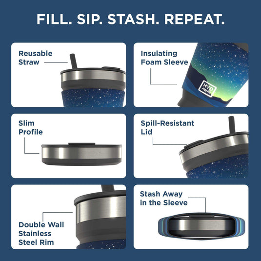 Collapsible Insulated Drink Tumbler - Skoutley Outdoors LLC