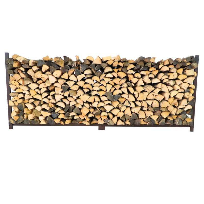 Load image into Gallery viewer, 10 ft Steel Firewood Rack Holds 1/2 Cord Plus Woodhaven
