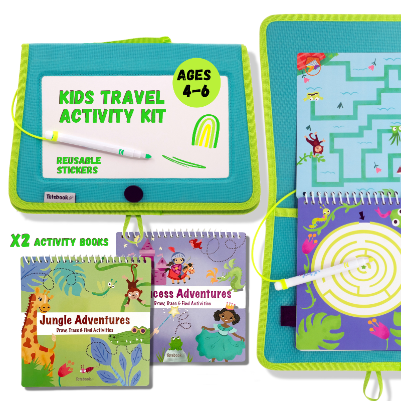 Load image into Gallery viewer, Totebook Kids Dry Erase Activity Kit - Set of 2 Books
