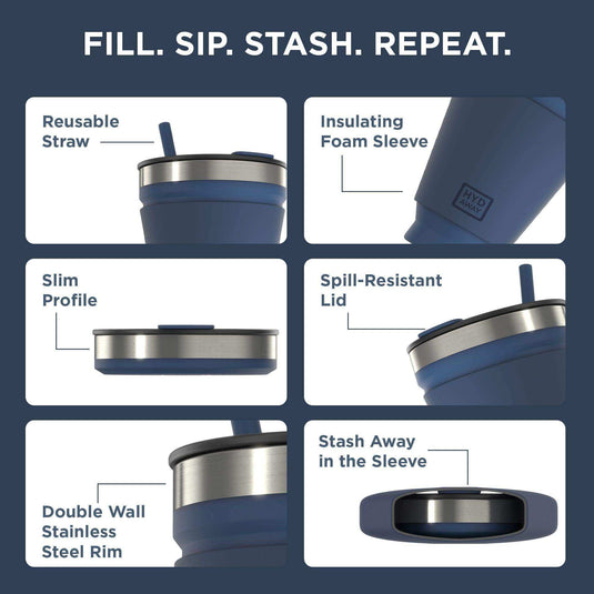 Collapsible Insulated Drink Tumbler - Skoutley Outdoors LLC