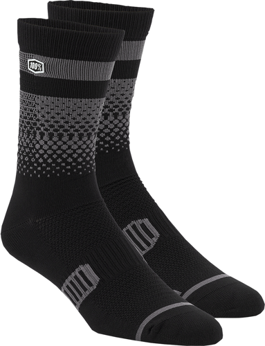 100% Advocate Socks - Black/Charcoal - Large/XL 24017-376-18