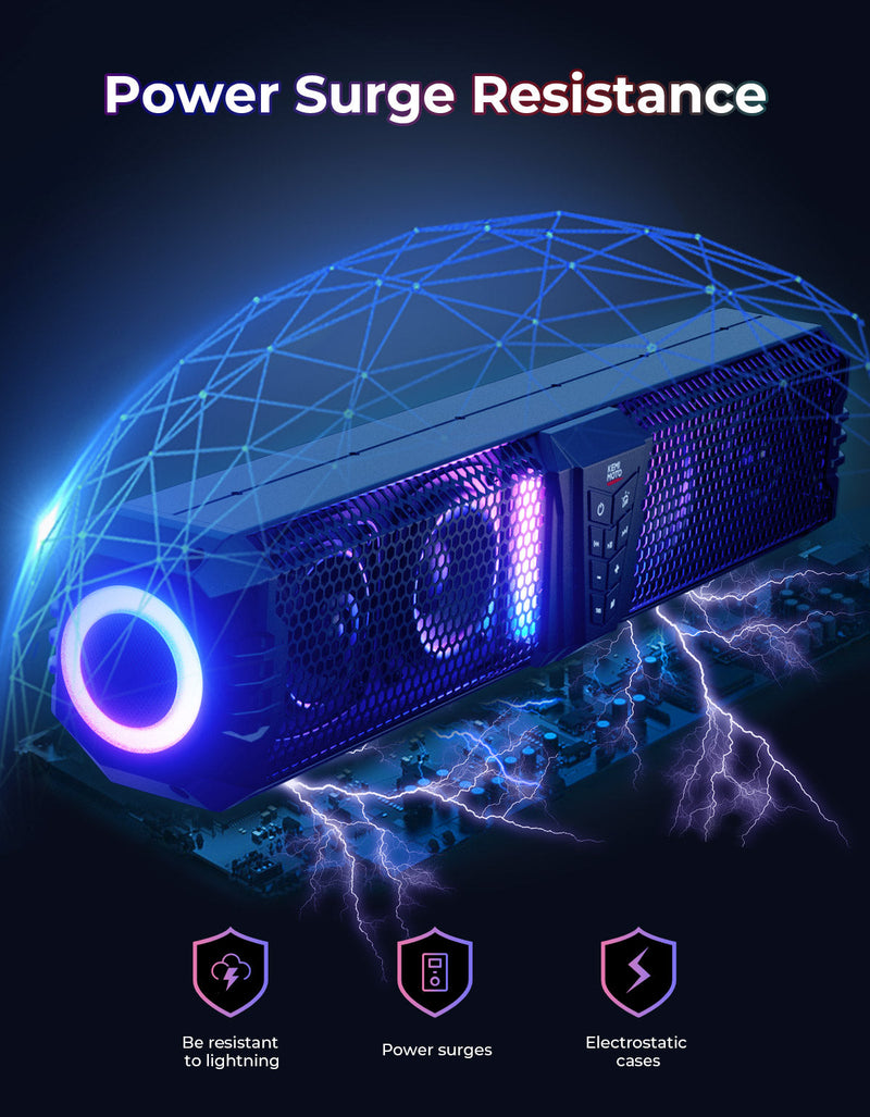 Load image into Gallery viewer, KEMIMOTO Midnight 60 26" 4-Speaker UTV Bluetooth Sound Bar w/RGB Lighting
