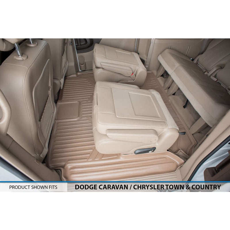 Load image into Gallery viewer, Smart Trim™ Custom Fit Floor Liners For 2013-2020 Dodge Grand Caravan with 2nd Row Bucket Seats and 1st Row Super Console
