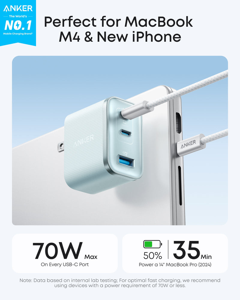 Load image into Gallery viewer, Anker Nano Charger (70W, 3 Ports)
