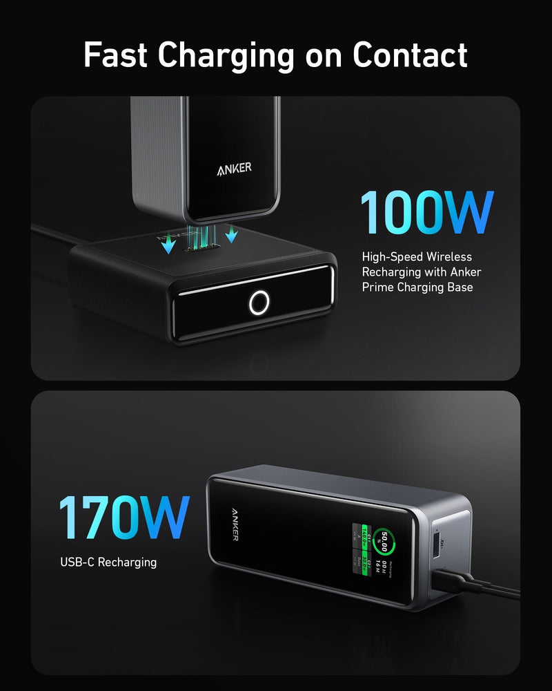 Load image into Gallery viewer, Anker Prime 27,650mAh Power Bank (250W) and 100W Charging Base
