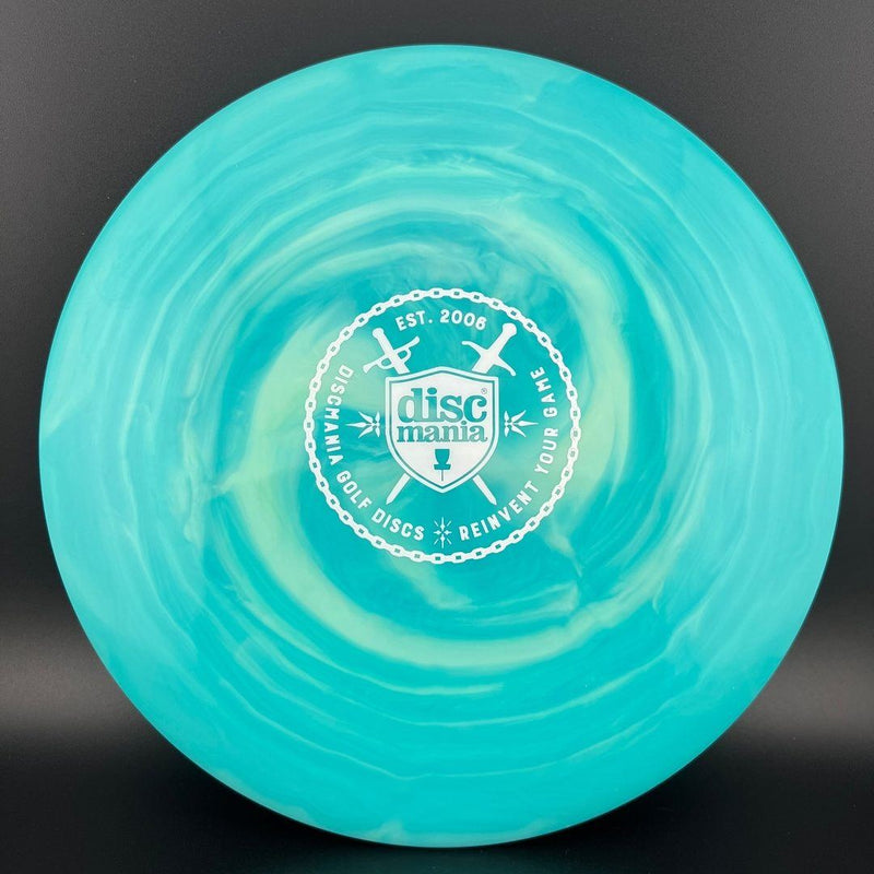 Load image into Gallery viewer, Swirly S-Line TD - Shield &amp; Swords Stamp
