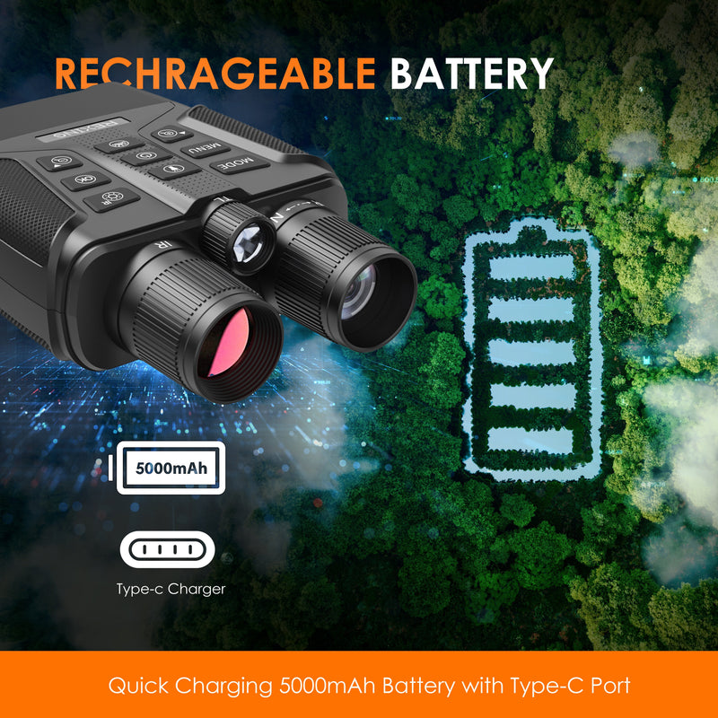 Load image into Gallery viewer, Rexing B1 Compass Night Vision Binoculars 4K Ultra HD
