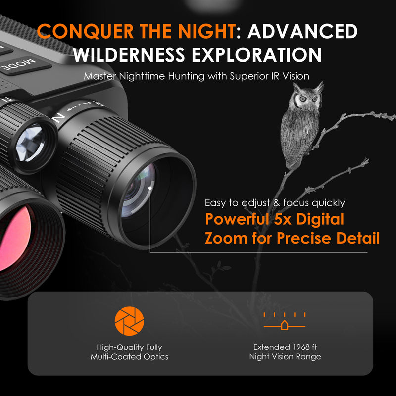 Load image into Gallery viewer, Rexing B1 Compass Night Vision Binoculars 4K Ultra HD
