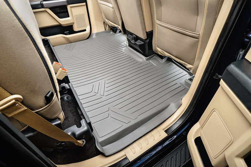 Load image into Gallery viewer, SmartCoverage™ Custom Fit Floor Liners For 2015-2025 Ford F-150 SuperCrew Cab with 1st Row Bench Seat (No OTH and no 2nd Row Underseat Storage)
